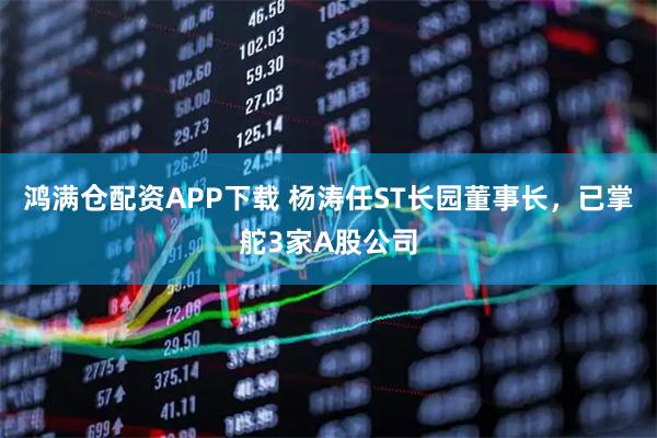 鸿满仓配资APP下载 杨涛任ST长园董事长，已掌舵3家A股公司