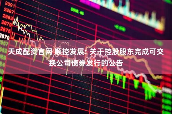 天成配资官网 顺控发展: 关于控股股东完成可交换公司债券发行的公告