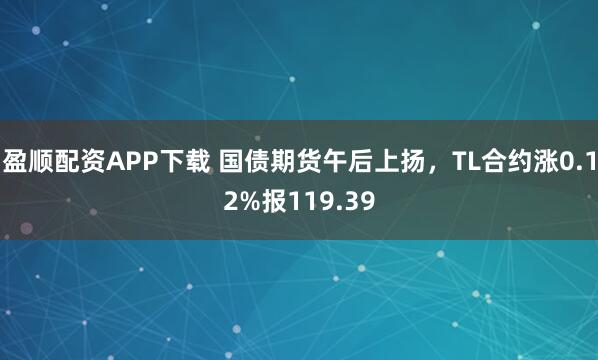 盈顺配资APP下载 国债期货午后上扬，TL合约涨0.12%报119.39