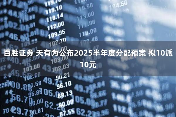 百胜证券 天有为公布2025半年度分配预案 拟10派10元